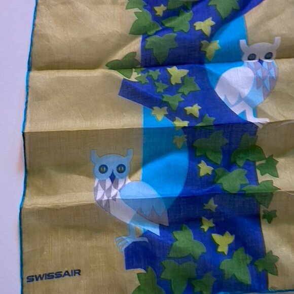 Vintage SwissAir Hankie/Scarf Gisele Rappaz Original - Picture 5 of 6